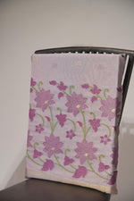 Load image into Gallery viewer, Pastel Petals Lavender Shimmer Jamdani Unstitched Suit Set