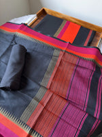 Load image into Gallery viewer, Regal Weaves Black Viscose Cotton Unstitched Suit Set