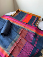 Load image into Gallery viewer, Regal Weaves Navy Blue Viscose Cotton Unstitched Suit Set