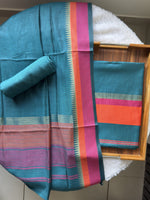 Load image into Gallery viewer, Regal Weaves Teal Viscose Cotton Unstitched Suit Set