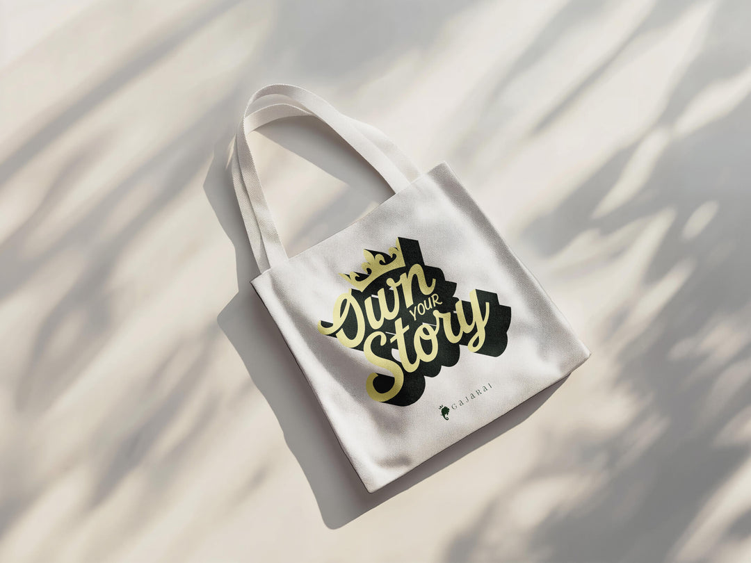 'Own Your Story' Khadi Cotton Tote Bag