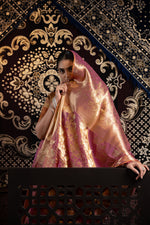 Load image into Gallery viewer, Vedika Purple Jimmi Choo Zari Woven Saree
