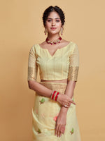 Load image into Gallery viewer, Gulabo Almond Beige Woven Jamewar Kashmiri Modal Silk Saree