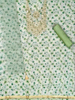 Load image into Gallery viewer, Organza Silk Light Green Soft Organza Unstitched Suit Set
