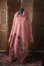 Load image into Gallery viewer, Woven Serenity Pink Floral Muga Cotton Unstitched Suit Set
