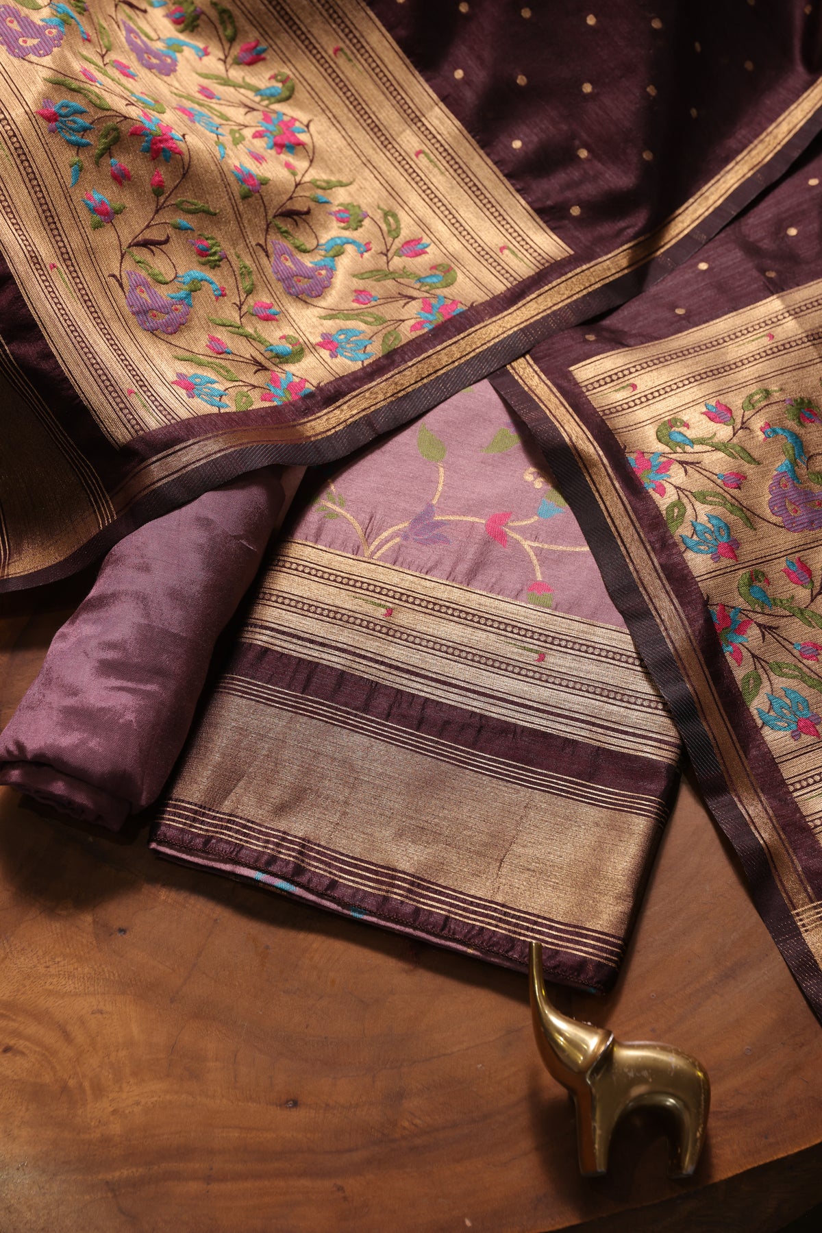 Silk Whisper Lavender Raw Silk Unstitched Suit Set
