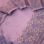 Load image into Gallery viewer, The Unseen Seam Lavender Muga Cotton Unstitched Suit Set
