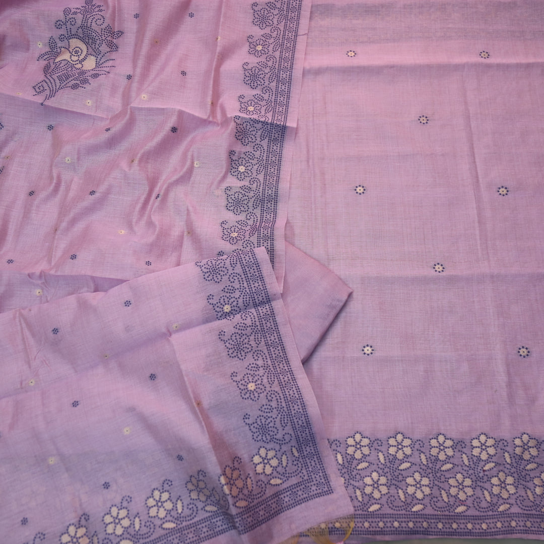 The Unseen Seam Lavender Muga Cotton Unstitched Suit Set