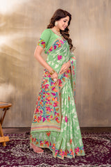 Suhani Green Cotton Jamdani Saree