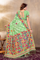 Suhani Green Cotton Jamdani Saree