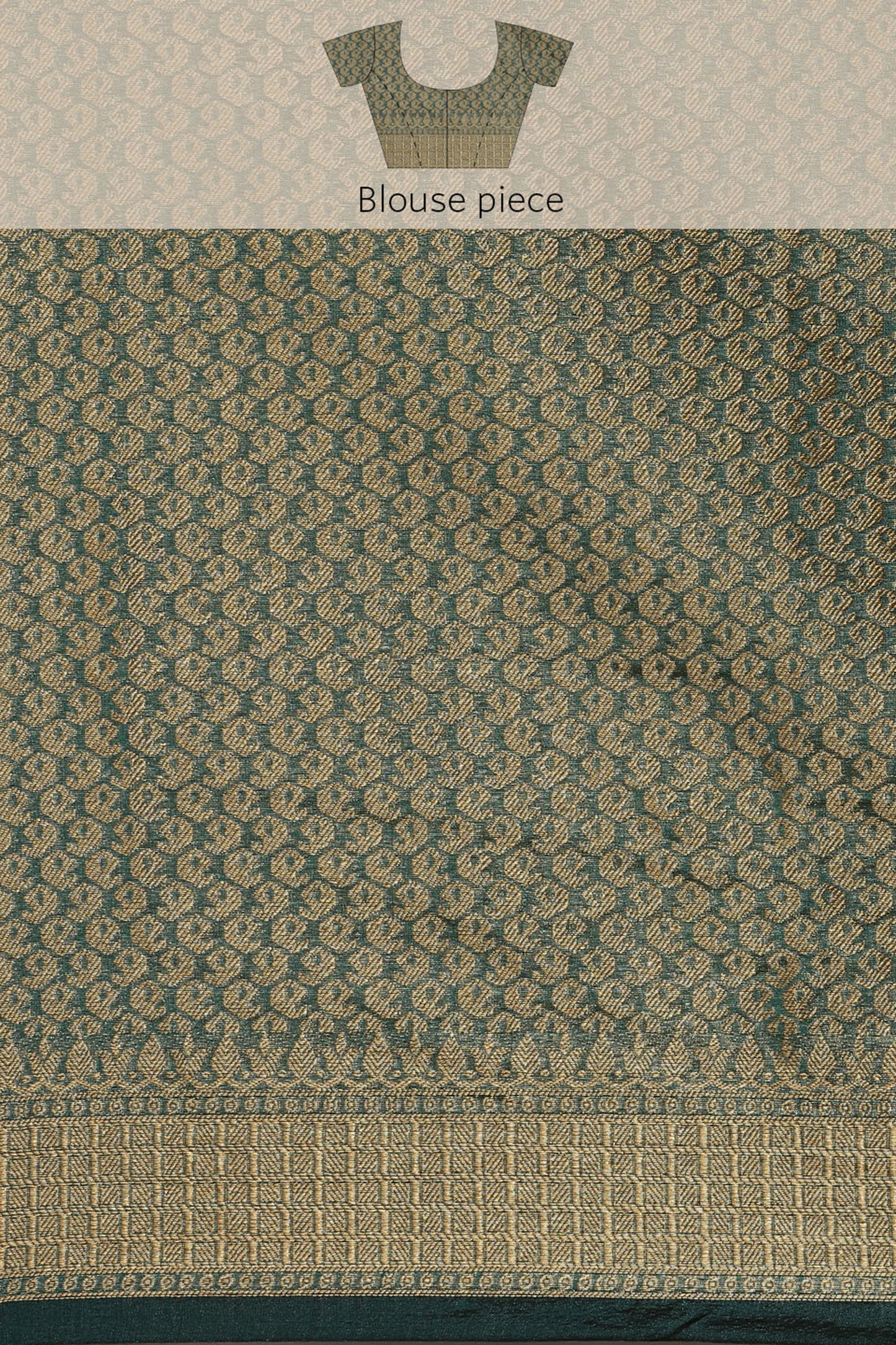Aarvi Bondi Blue Zari Woven Design Banarasi Organza Saree