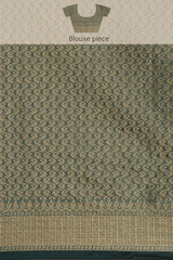 Aarvi Bondi Blue Zari Woven Design Banarasi Organza Saree