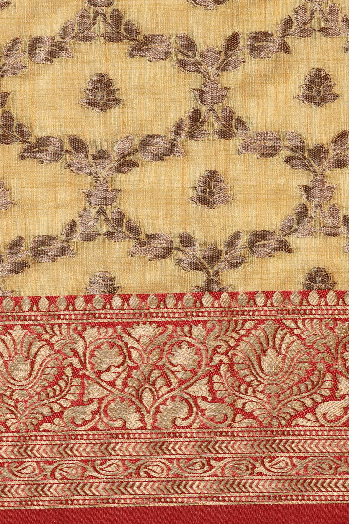 Aarya Canary Yellow Zari Woven Design Banarasi Pure Cotton Saree