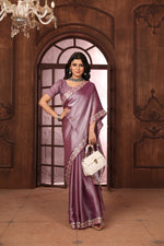 Load image into Gallery viewer, Sundri Lavender Jimmi Choo Embroidered Saree
