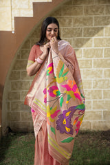 Antara Maroon Paithani Soft Blended Silk Saree