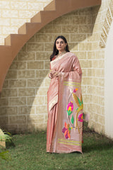 Antara Maroon Paithani Soft Blended Silk Saree
