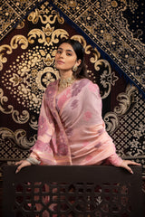 Devanshi Pink Soft Cotton Jamdani Saree