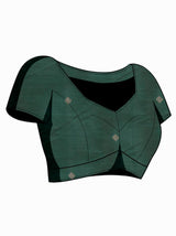 Giya Whipped Pista Muga Cotton Jamdani Saree With Contrast Blouse