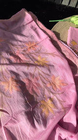 Petal Loom Pink Pure Cotton Unstitched Suit Set