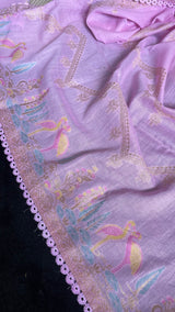 Bare Weave Pink Pure Cotton Unstitched Suit Set