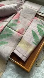 Load image into Gallery viewer, Ethereal Weaves Lavender Soft Cotton Unstitched Suit Set
