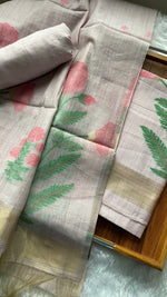 Load image into Gallery viewer, Ethereal Weaves Lavender Soft Cotton Unstitched Suit Set
