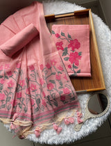 Simply Style Pink Viscose Cotton Unstitched Suit Set