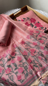 Simply Style Pink Viscose Cotton Unstitched Suit Set
