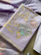 Ivy Grace Lavender Pure Cotton Unstitched Suit Set