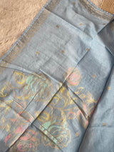 Ivy Grace Blue Pure Cotton Unstitched Suit Set