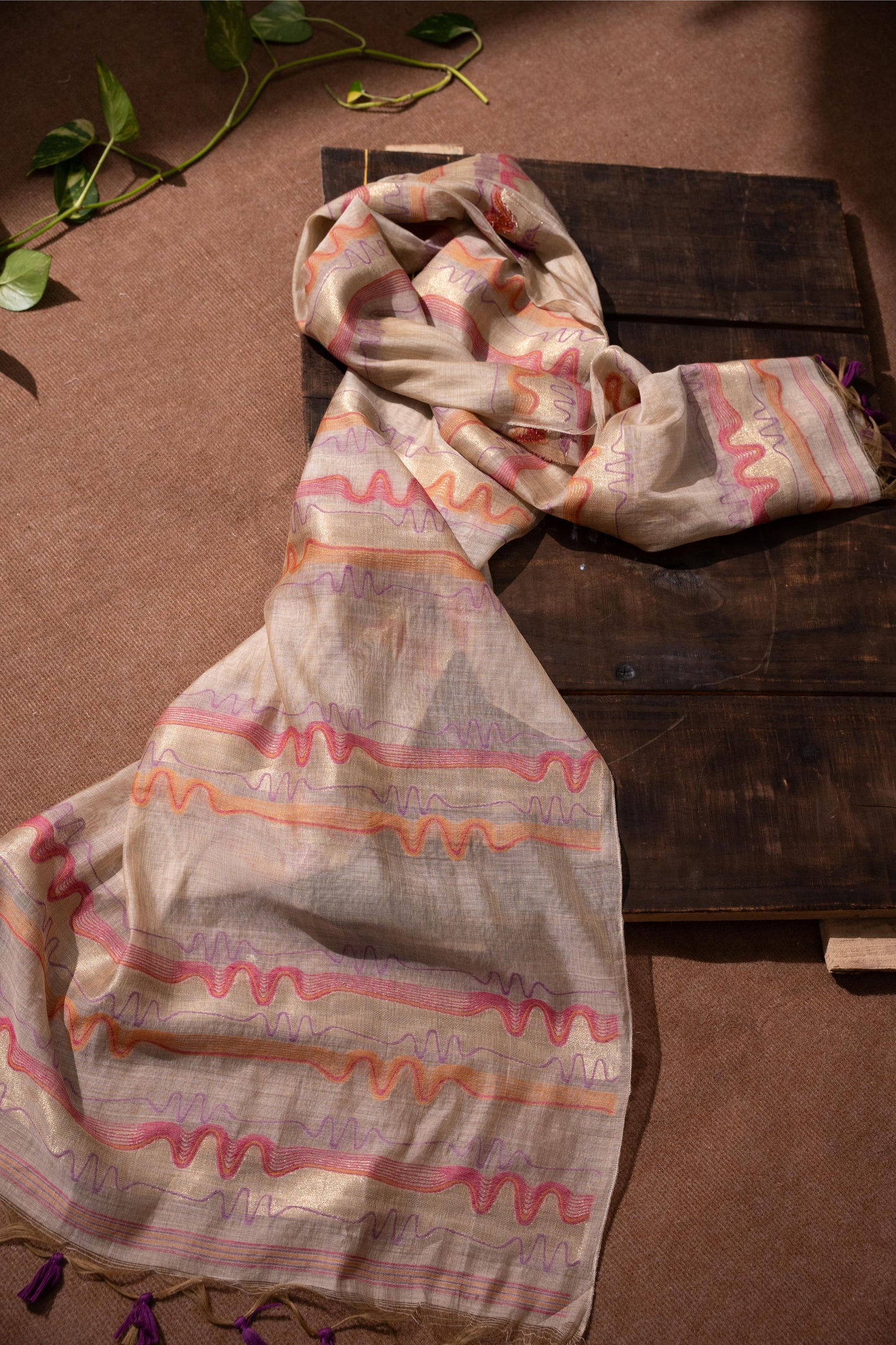 Pristine Panels Multicolour Viscose Cotton Dupatta