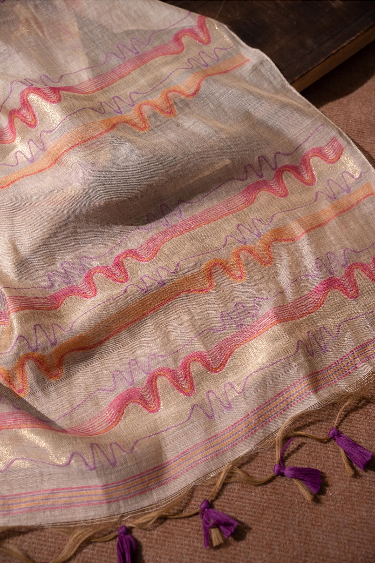 Pristine Panels Multicolour Viscose Cotton Dupatta