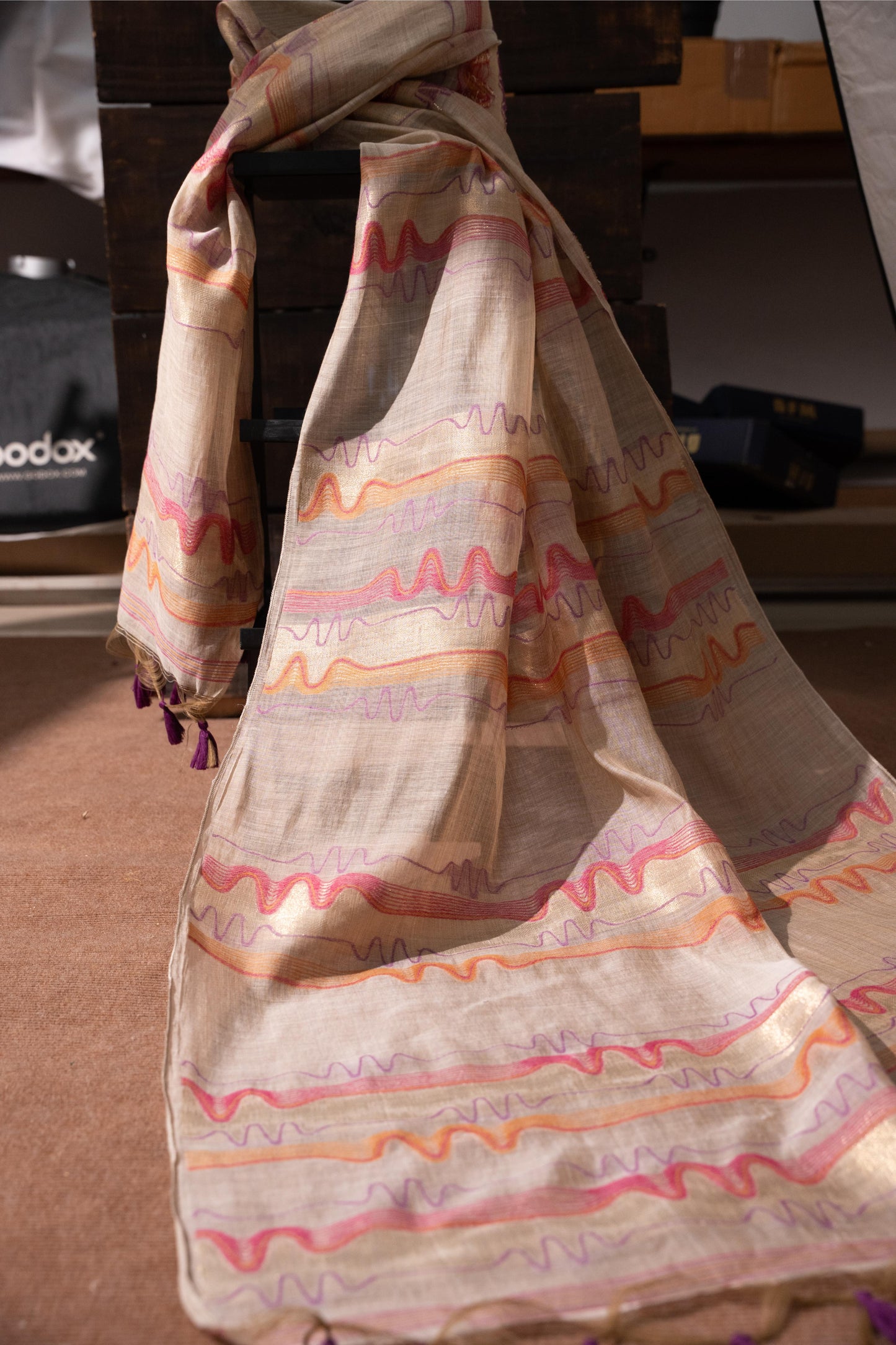 Pristine Panels Multicolour Viscose Cotton Dupatta