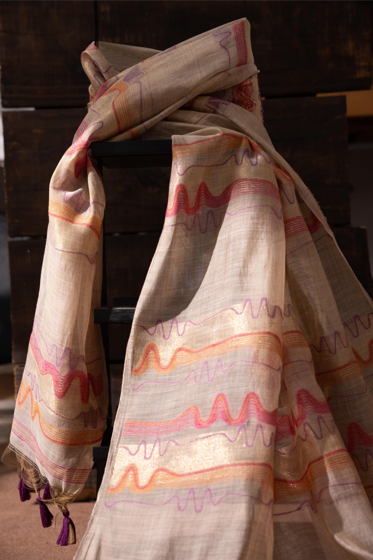 Pristine Panels Multicolour Viscose Cotton Dupatta