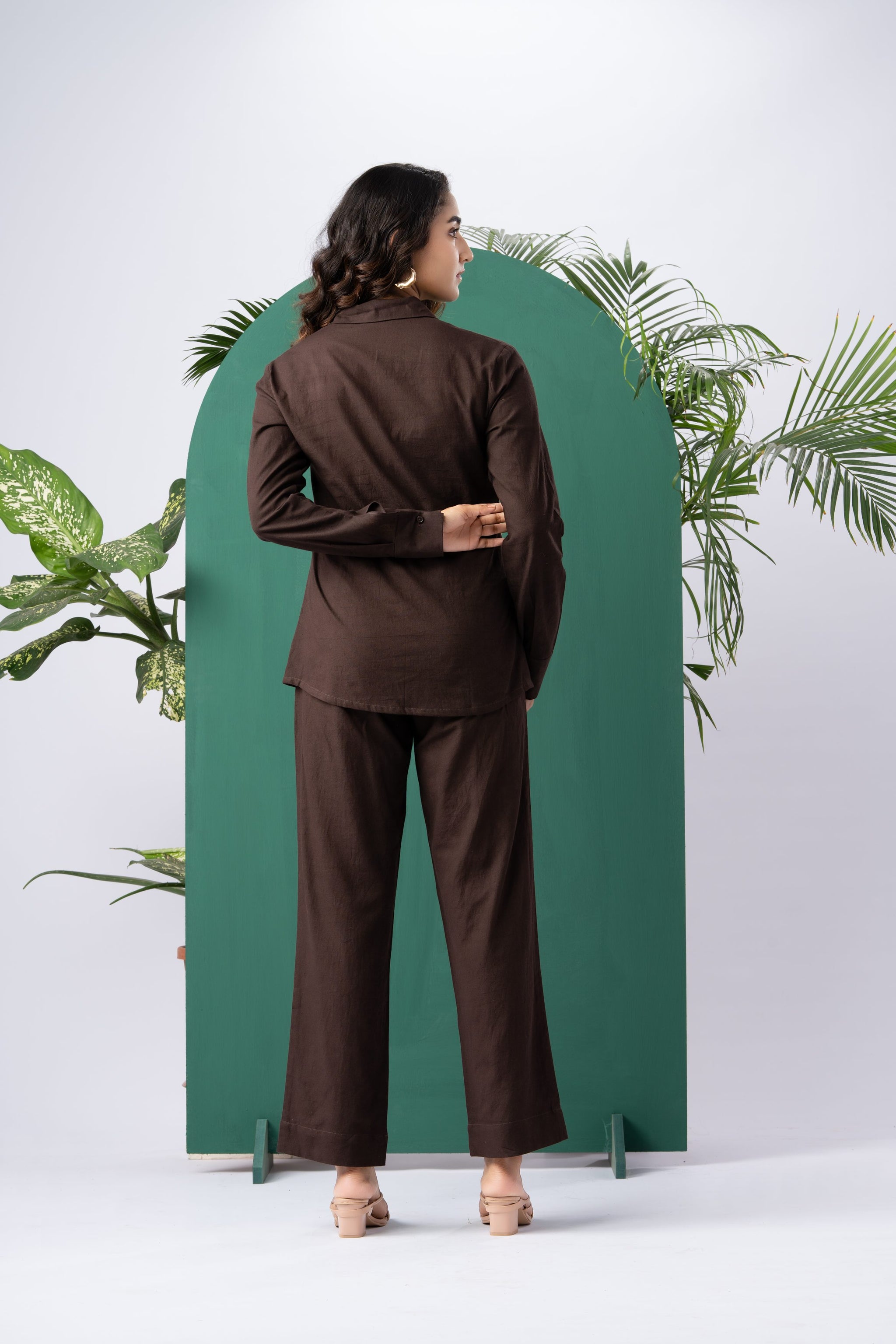 Cocoa Dusk Cotton Linen Co-ord Set