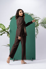 Load image into Gallery viewer, Cocoa Dusk Cotton Linen Co-ord Set
