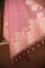 Load image into Gallery viewer, Simply Chic Pink Muga Cotton Jamdani Unstitched Suit Set
