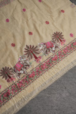 Load image into Gallery viewer, Velour Vignettes Beige Cotton Unstitched Suit Set

