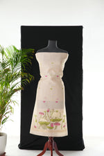 Load image into Gallery viewer, Contemporary Florals Off- White Muga Cotton Pichwai Jamdani Unstitched Suit Set
