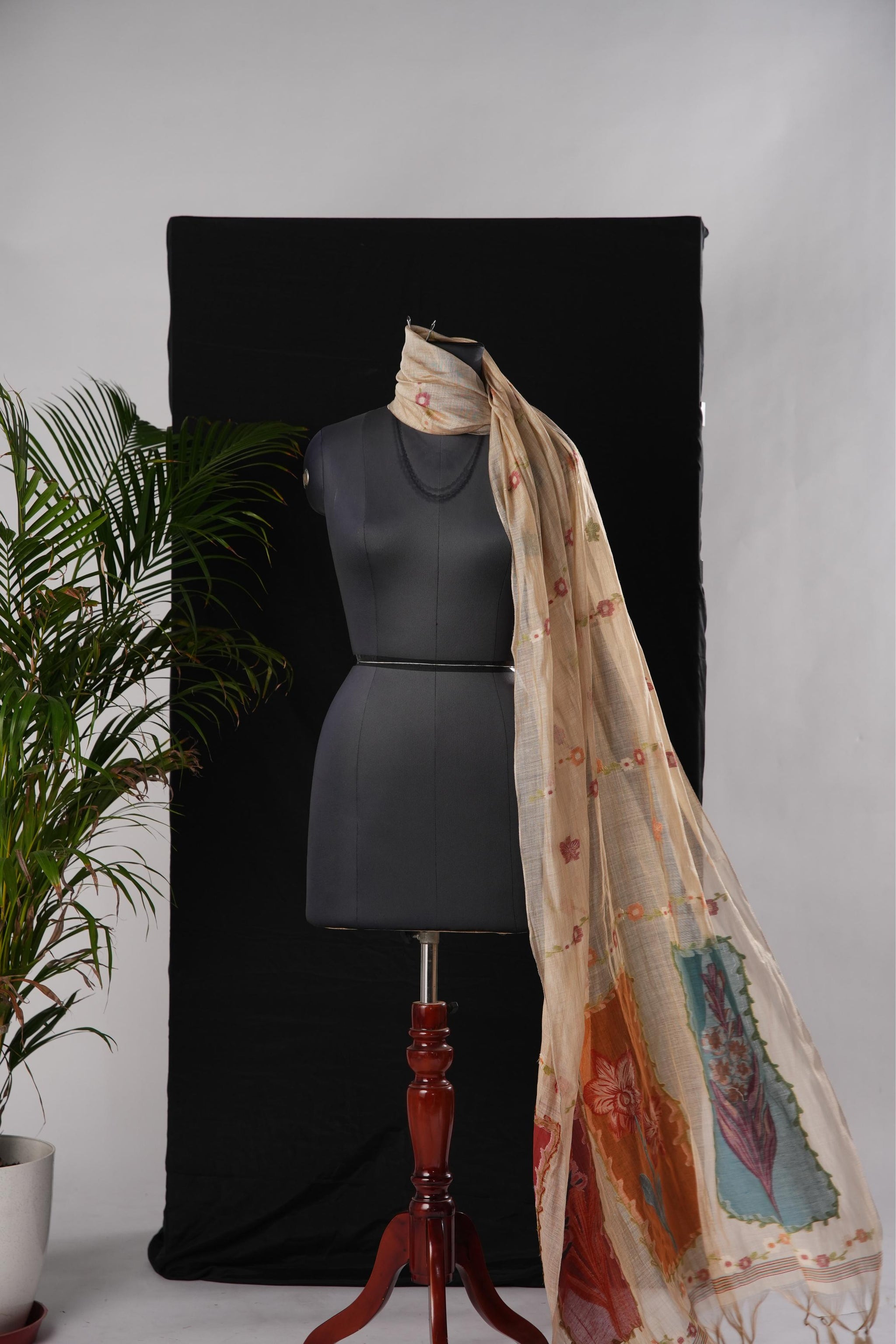 Bare Essence Multicolour Viscose Cotton Dupatta