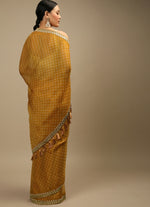 Load image into Gallery viewer, Jully Mustard Chinnon Silk Saree
