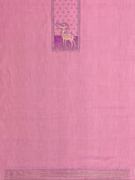 Load image into Gallery viewer, Crimson Pink Animal Woven Muga Unstitched Suit Set
