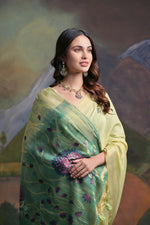 Load image into Gallery viewer, Green Woven Muga Silk Saree
