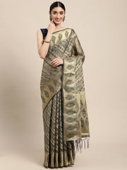 Natasha Neutral Grey Organza Saree