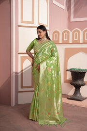 Riddhi Green Cotton Silk Saree