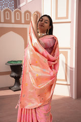 Riddhi Pink Cotton Silk Saree