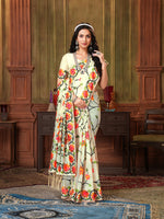 Load image into Gallery viewer, Shahida Mayonnaise White Soft Cotton Jamdani Saree
