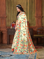 Load image into Gallery viewer, Shahida Mayonnaise White Soft Cotton Jamdani Saree
