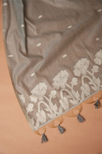 Load image into Gallery viewer, Classic Cloth Grey Cotton Unstitched Suit Set
