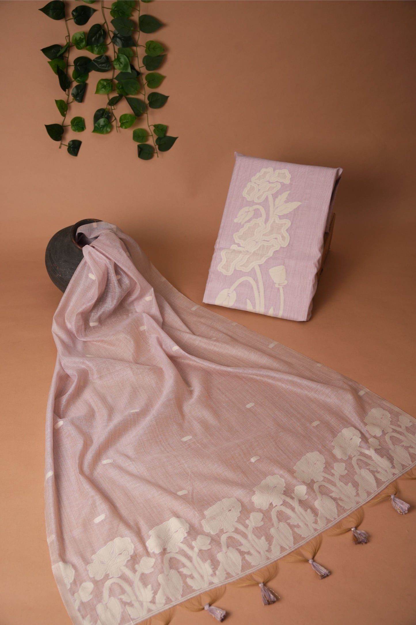 Classic Cloth Lavender Cotton Unstitched Suit Set